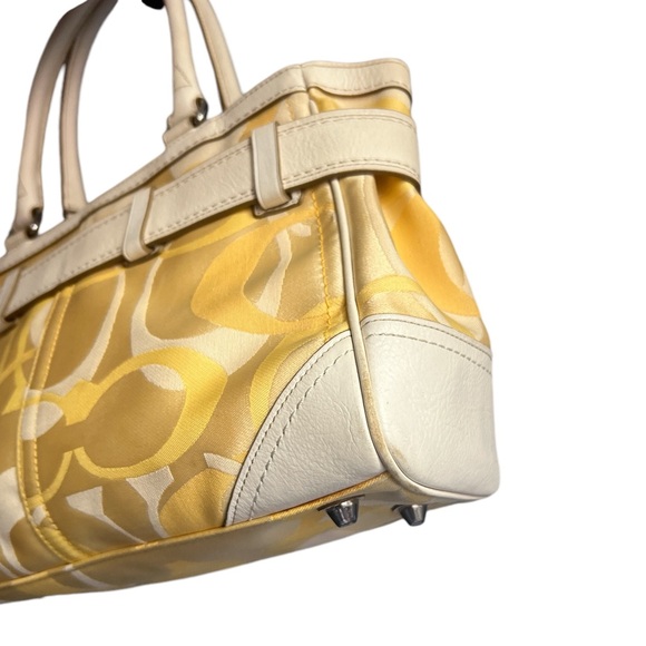Coach Yellow and Cream Women's Bag - Picture 5 of 7